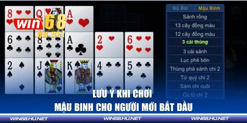 Lưu ý khi chơi Mậu Binh