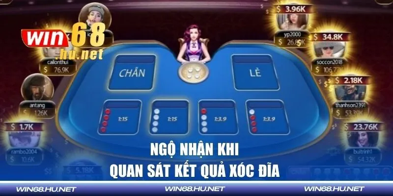 Ngộ nhận khi quan sát kết quả xóc đĩa 