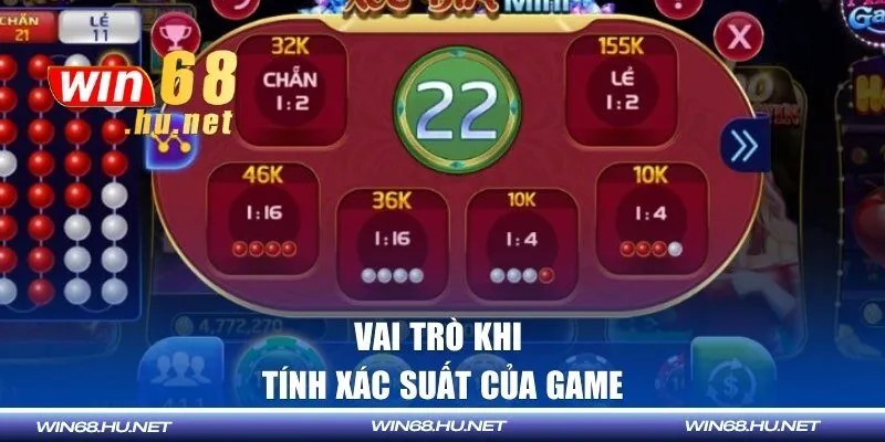 Vai trò khi tính xác suất của game